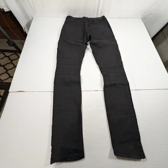 NWT Preme Buffalo Moto Skinny Stretch Jean 28 x 32 distressed with rhinestones